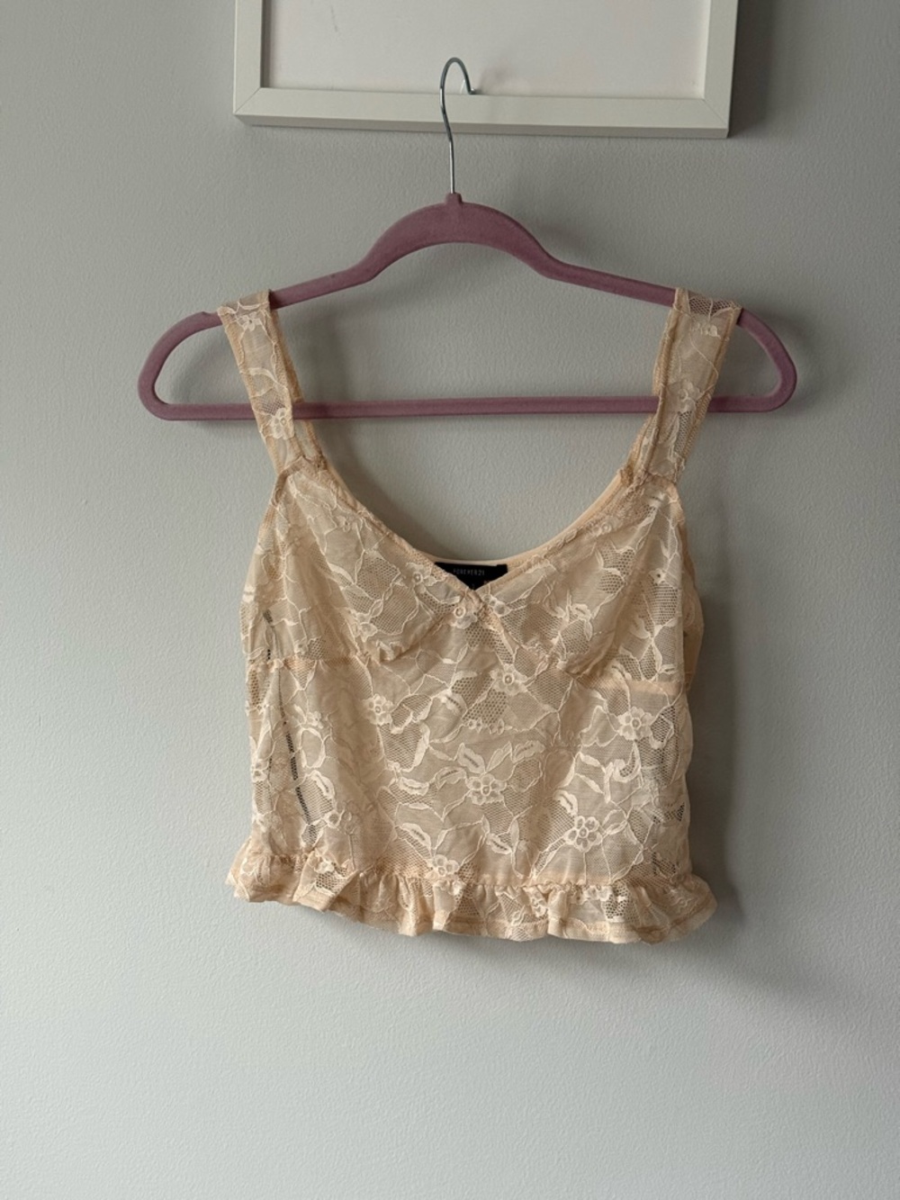 Forever 21 Sheer Lace Top